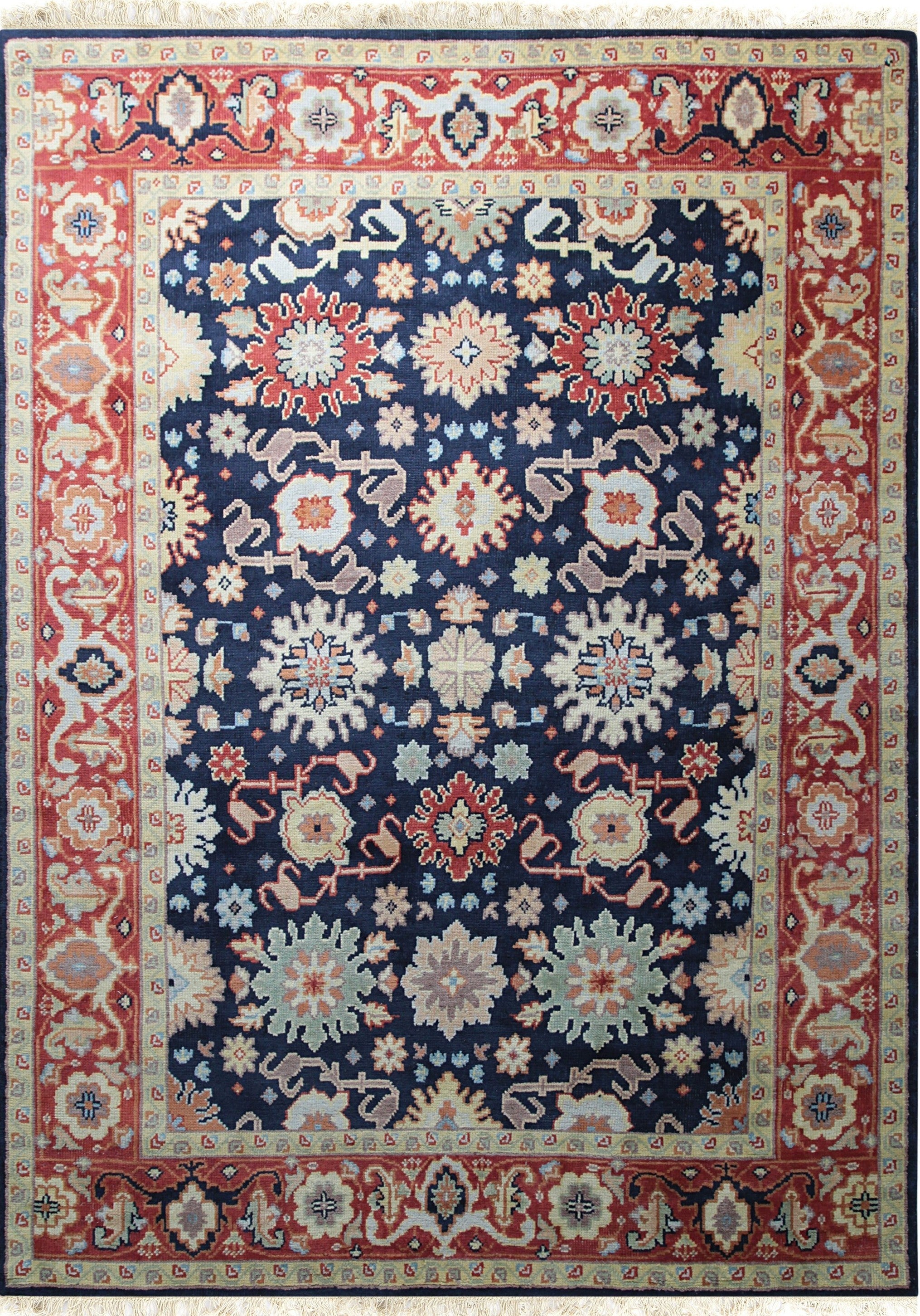 Wool Rug Eastern Chloe Amara Navy Hand Knotted Wool Rug | Eastern Oriental Rugs
