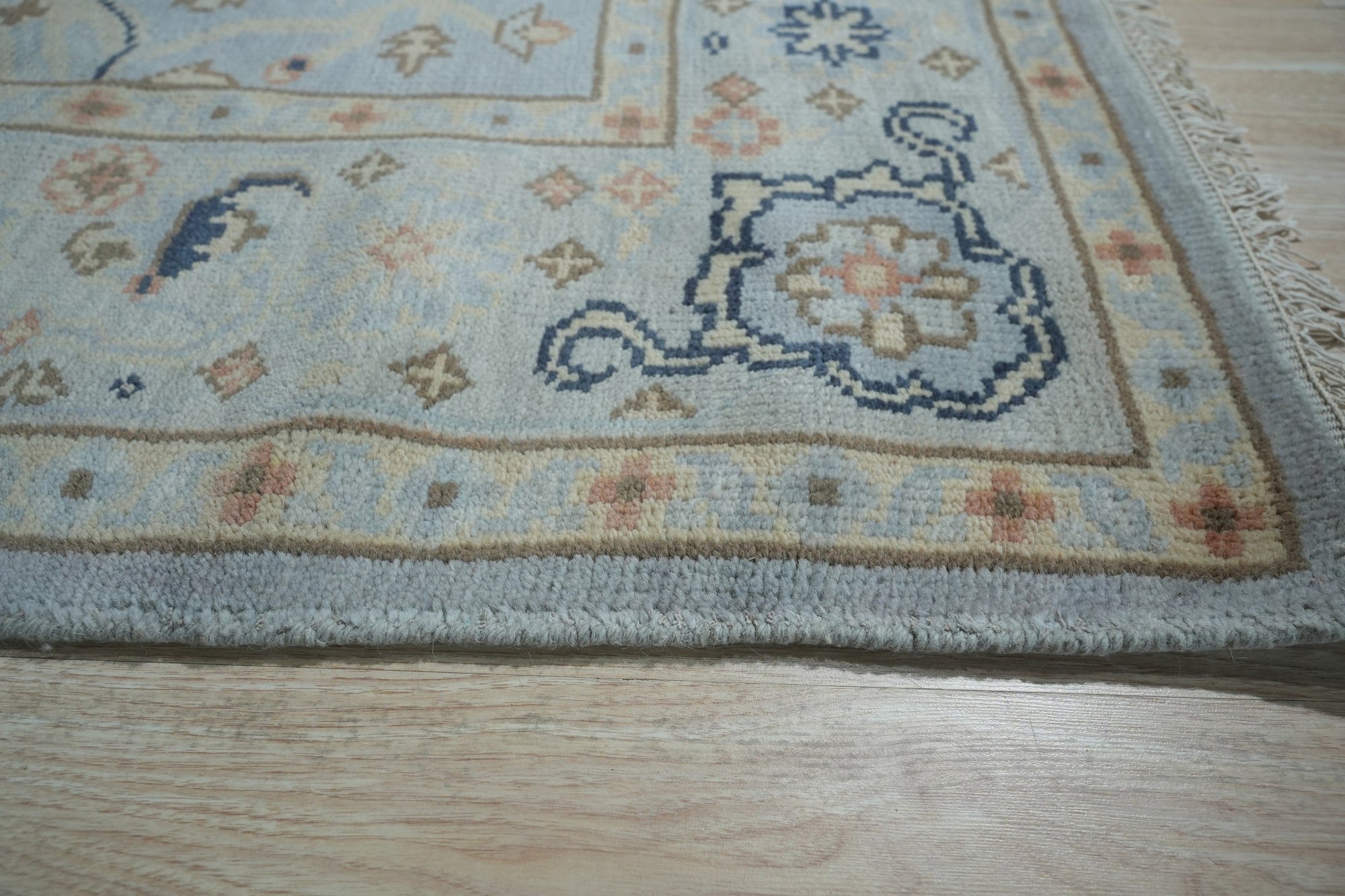 Serene Sky Hand-Knotted Wool Rug