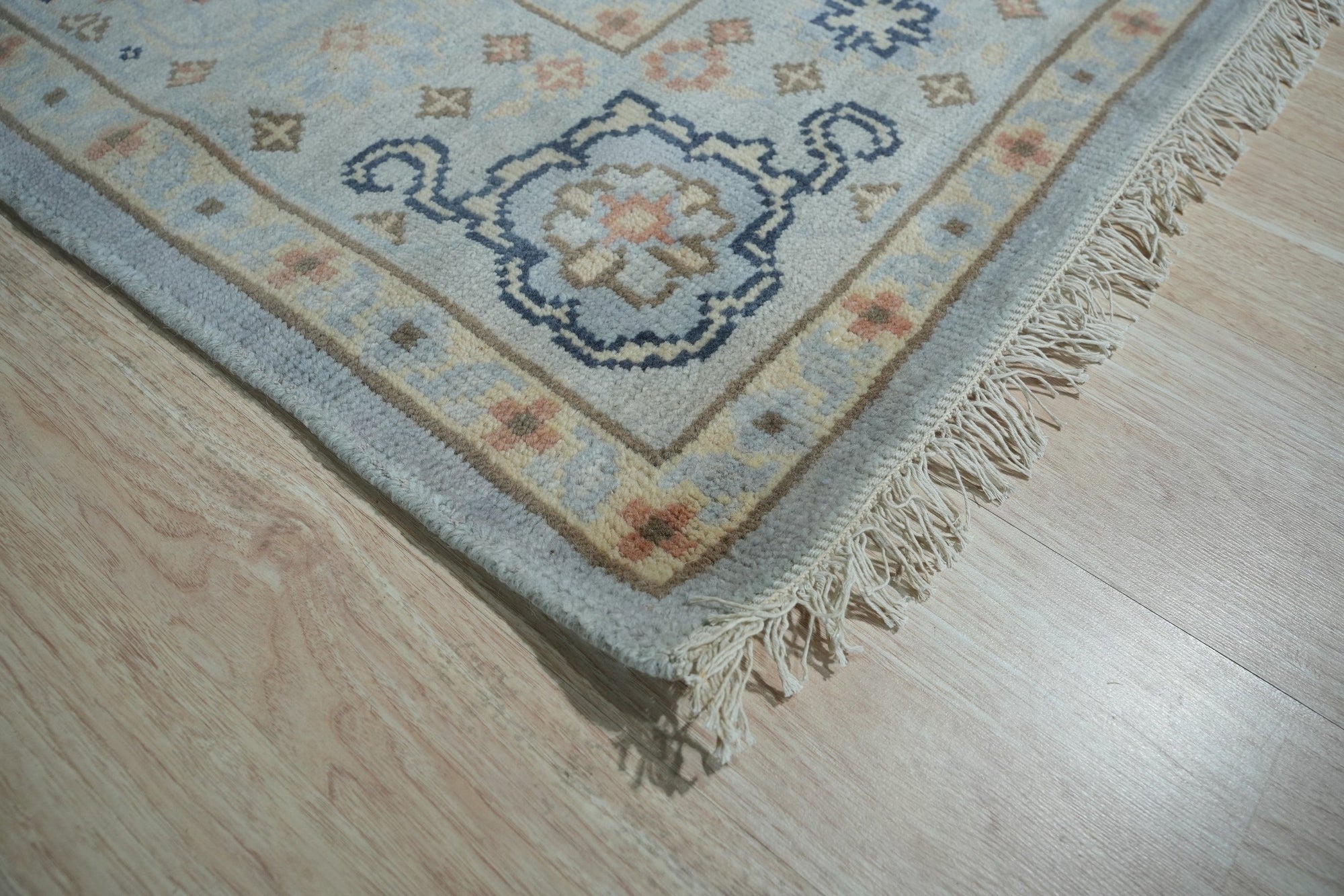 Serene Sky Hand-Knotted Wool Rug