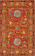 Rust Floral Suzani Hand-Tufted Wool Rug