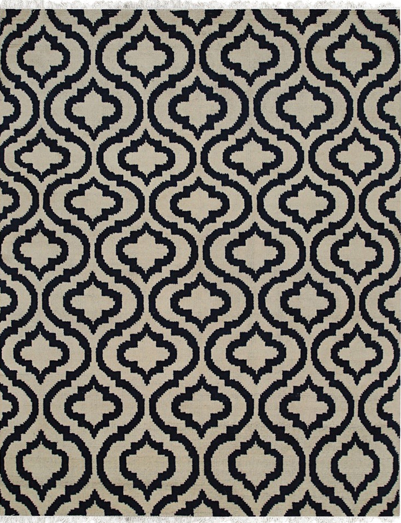 Navy Majestic Moroccan Hand-Knotted Wool Rug