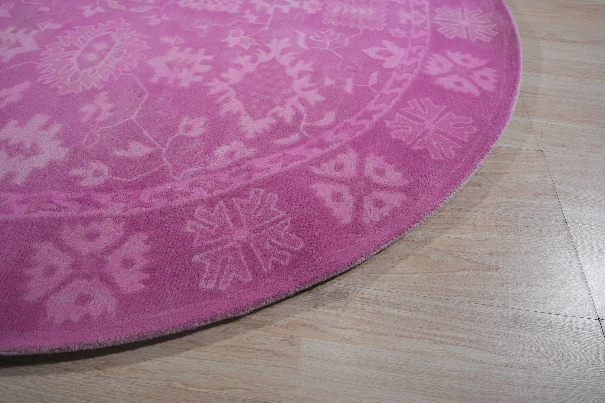 Opulent Oriental Pink Hand Tufted Wool Rug