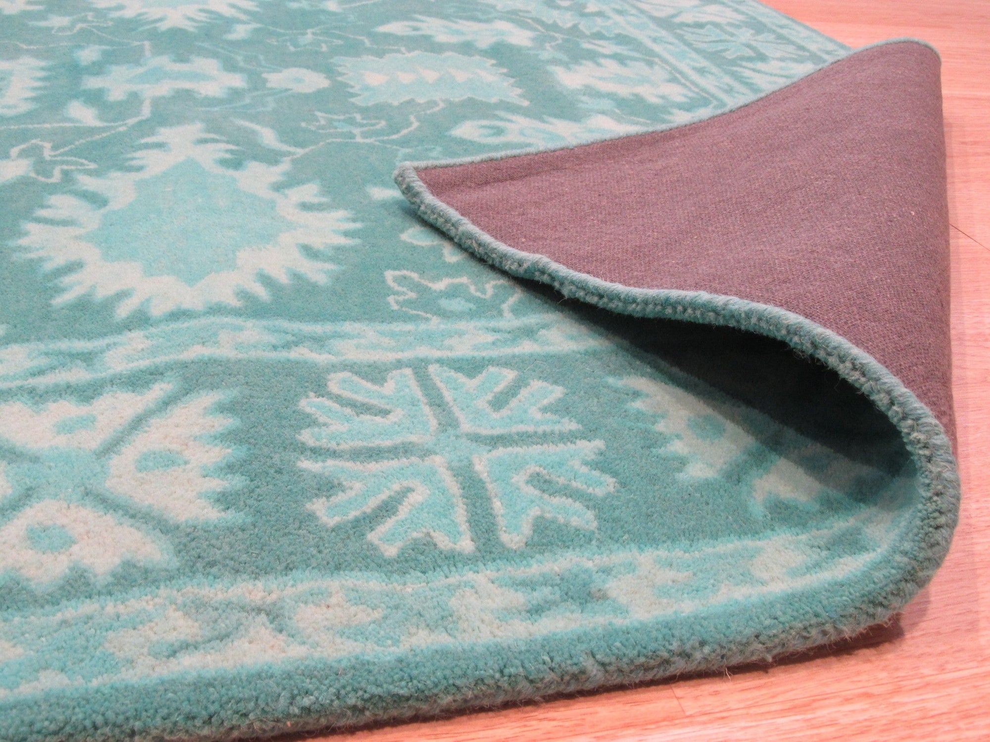 Turquoise Artisan Overdyed Oriental Rug