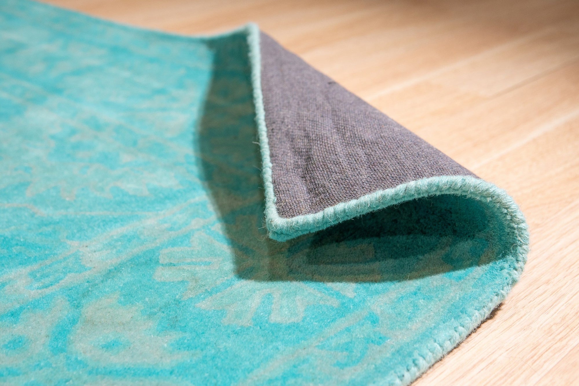 Turquoise Artisan Overdyed Oriental Rug