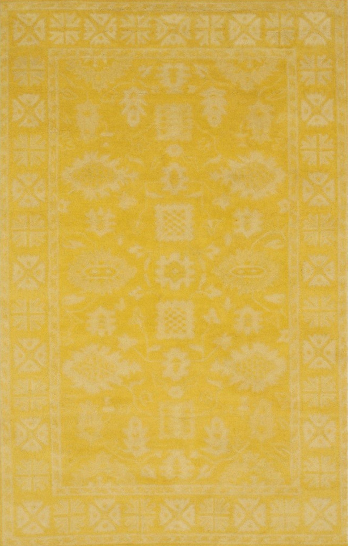 Yellow Artisan Overdyed Oriental Rug