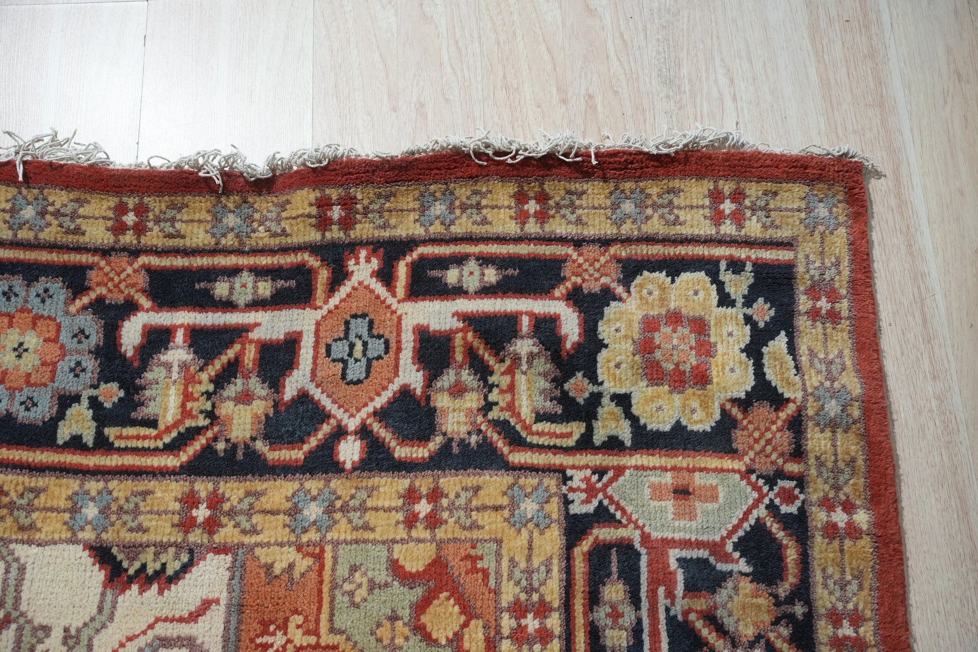 Classic Red Hand-Knotted Traditional Rug