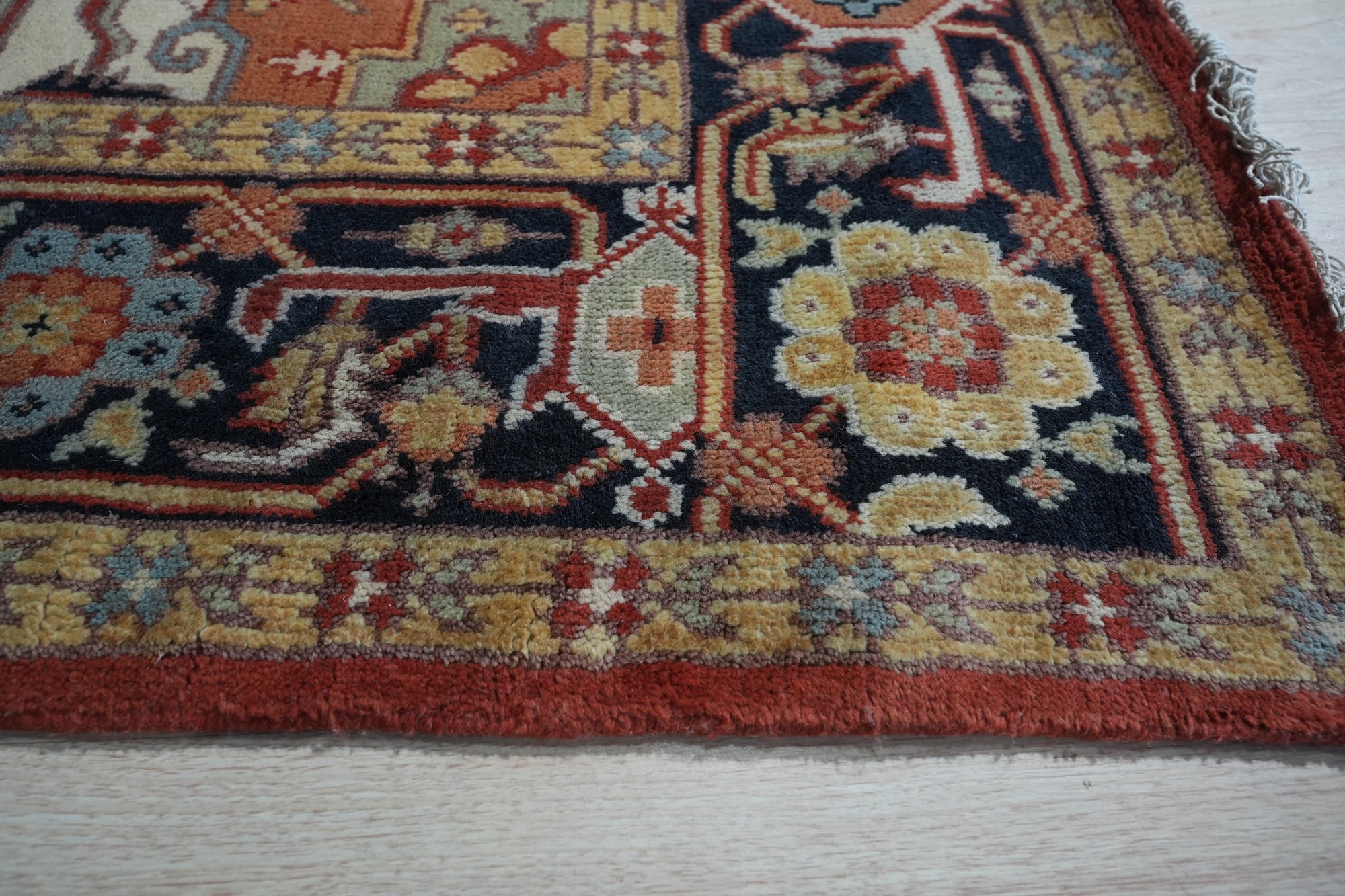 Classic Red Hand-Knotted Traditional Rug