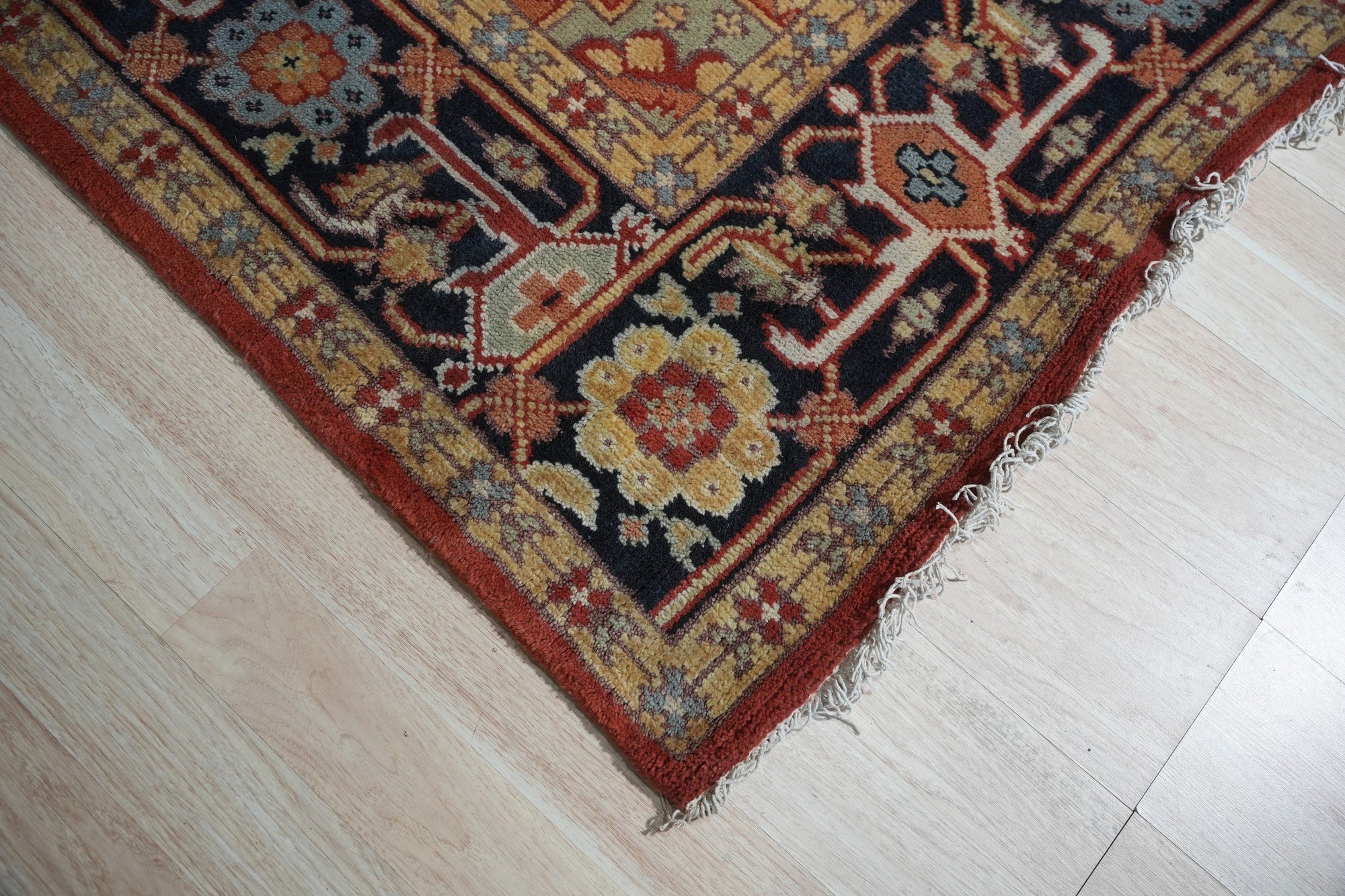 Classic Red Hand-Knotted Traditional Rug