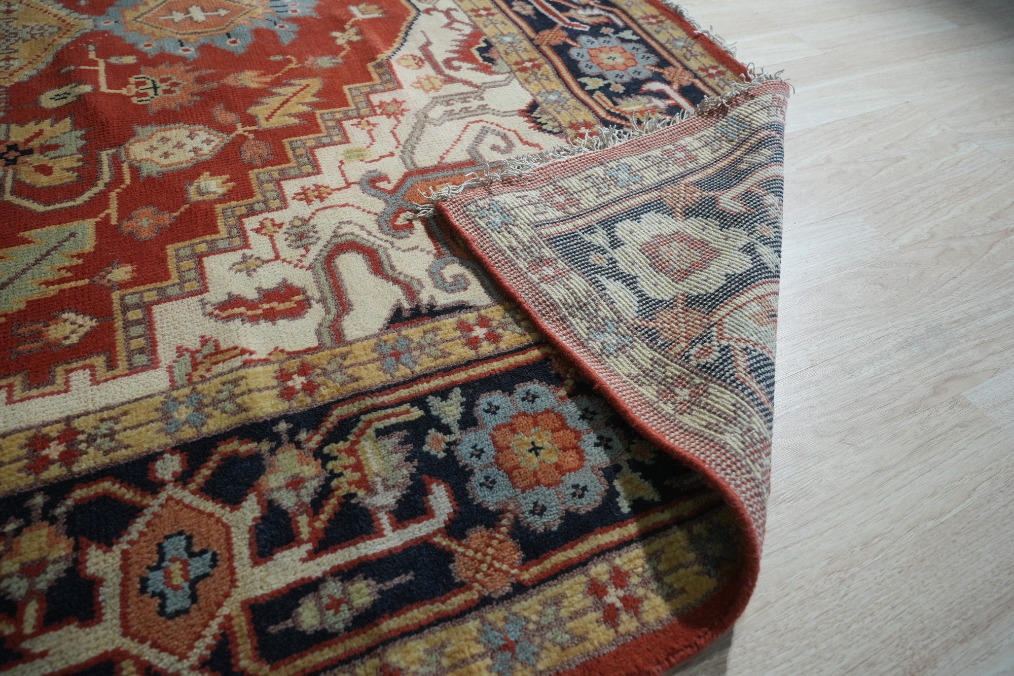 Classic Red Hand-Knotted Traditional Rug