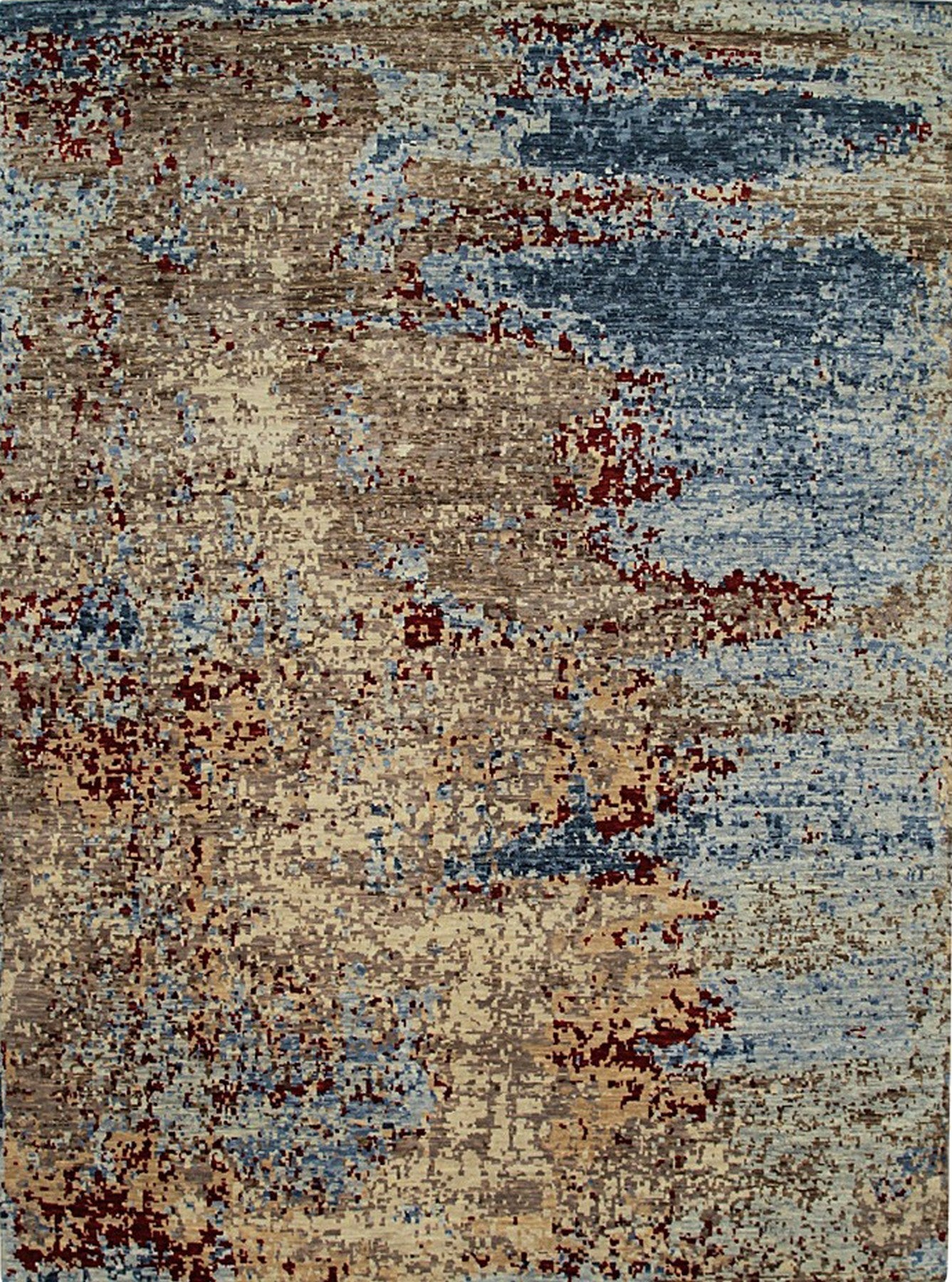 Gray Galaxy Abstract Rug