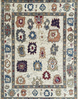 Isolated view of Sumptuous Fiona Ivory Hand Knotted Wool Rug, showcasing its intricate, subtly textured design.