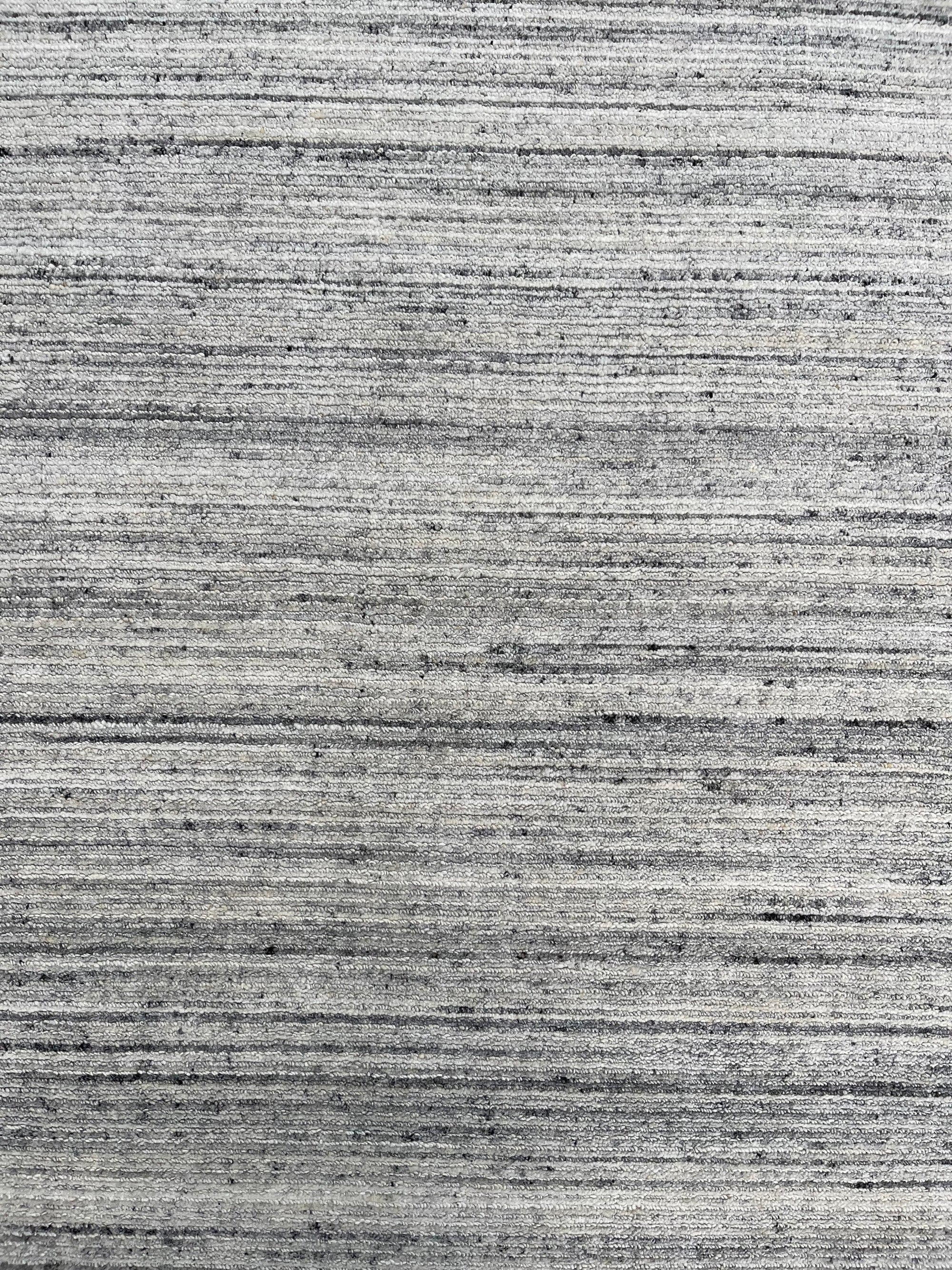 Silver Nolan Striped Contemporary Rug