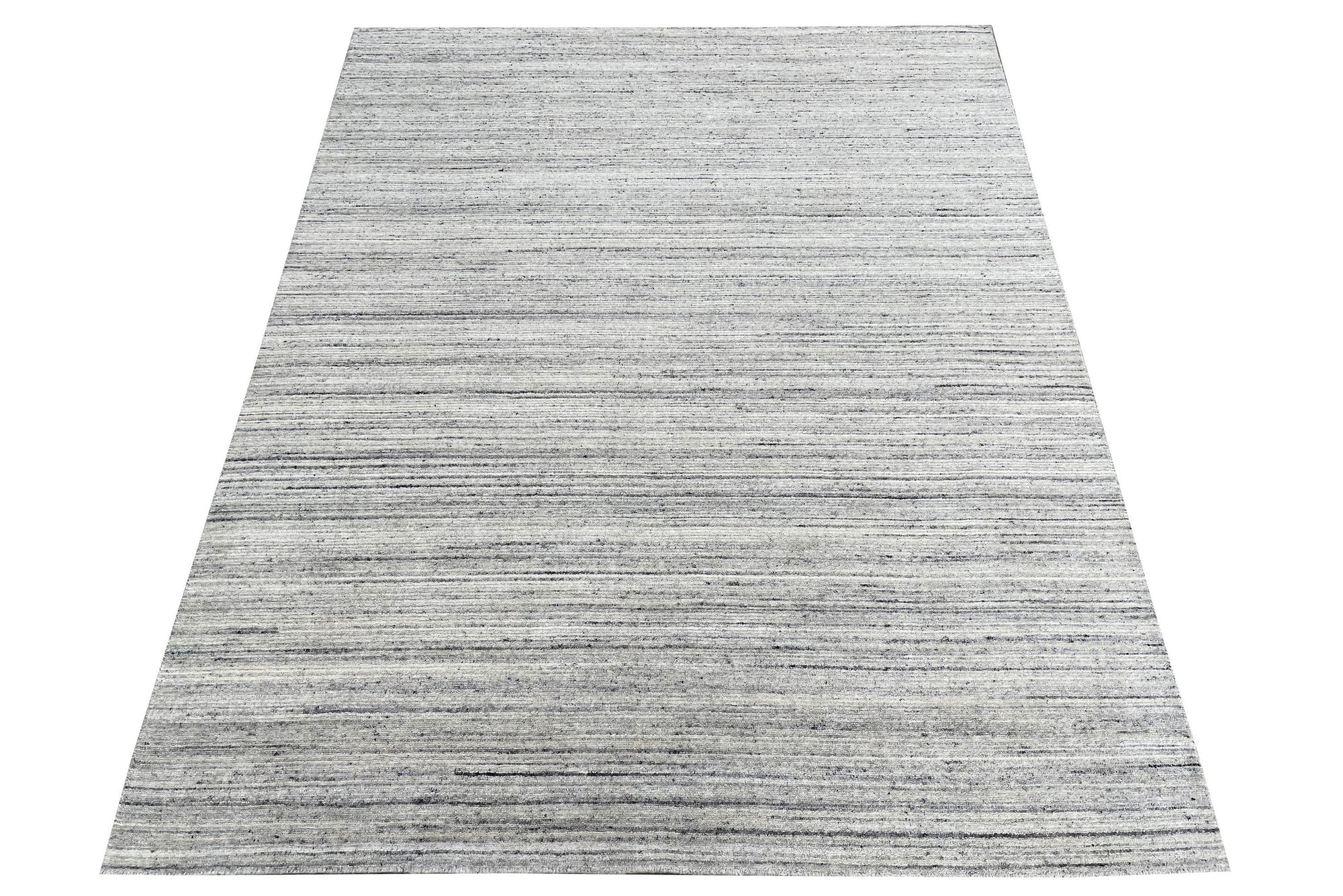 Silver Nolan Striped Contemporary Rug