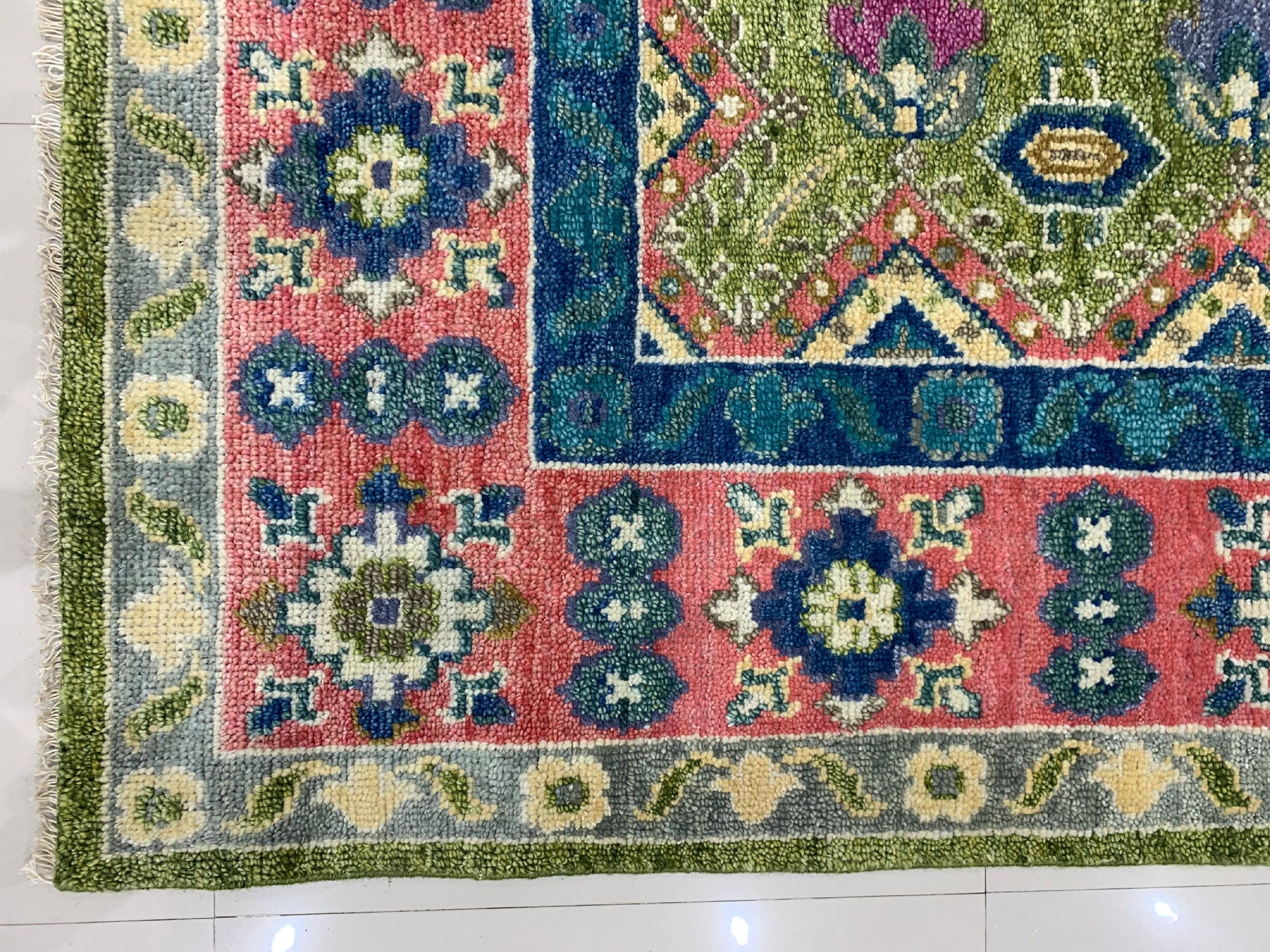 Light Green Classic Kazak Harmony Rug