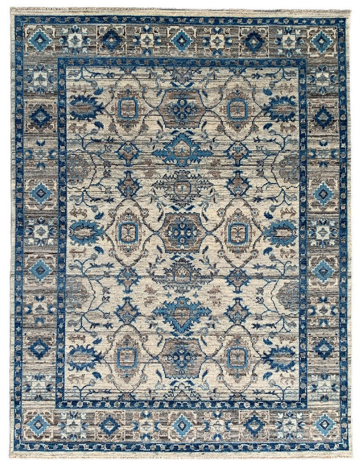 Hand Knotted Wool Ivory / Beige Traditional Classic Kazak Collection Rug