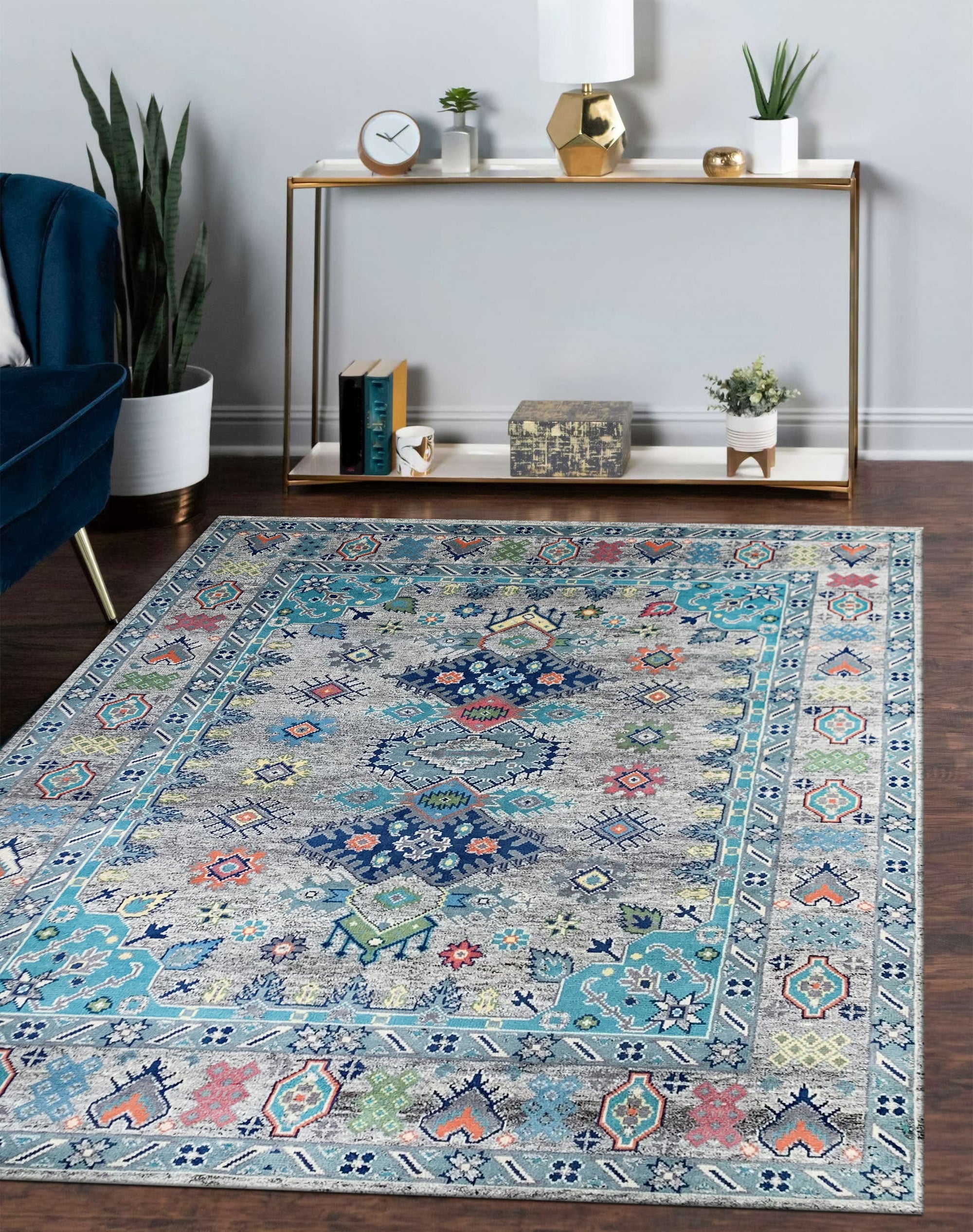 Gray Malayer Wool Rug