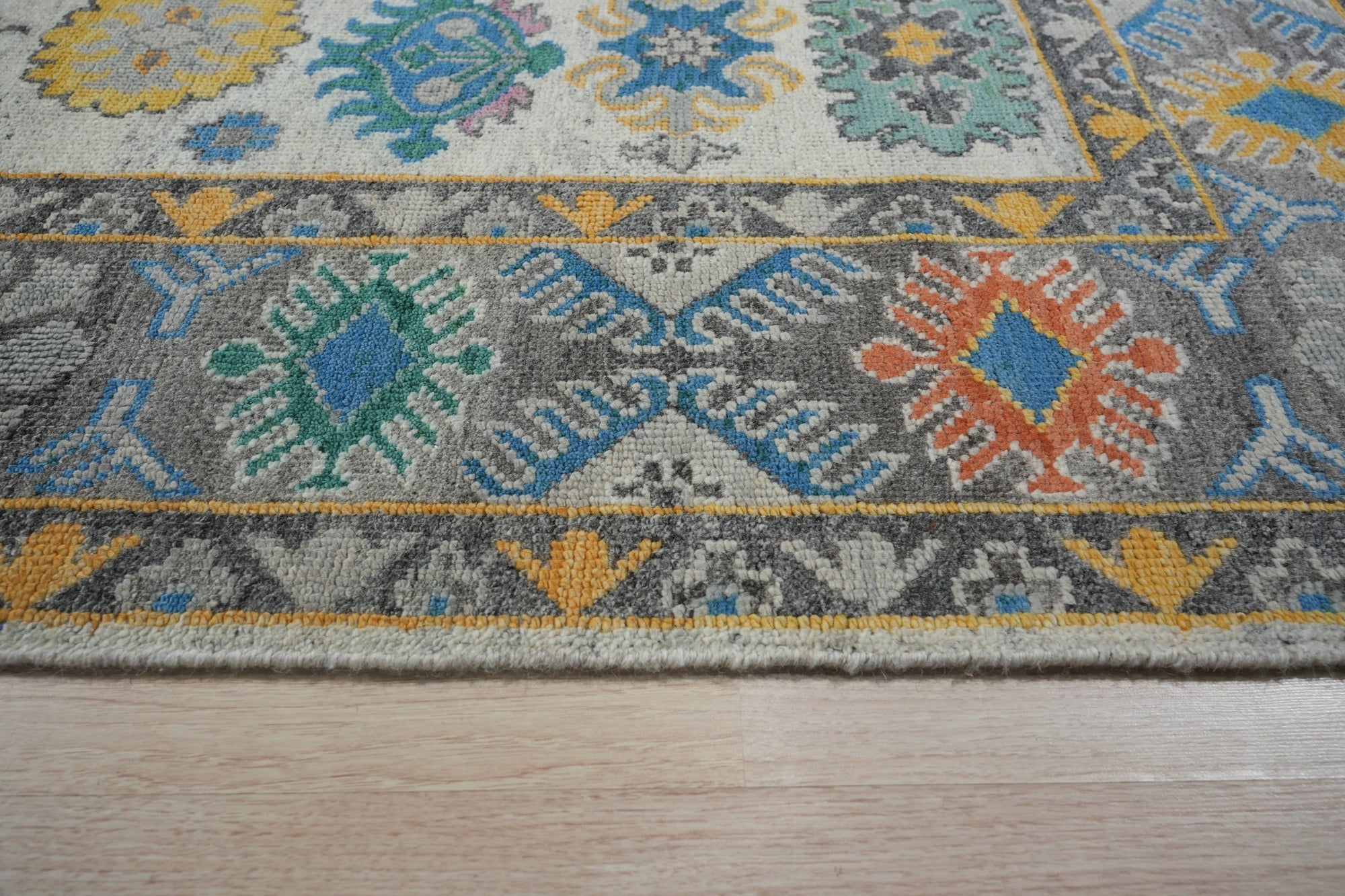 Ivory Floral Kazak Rug