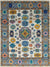 Isolated view of Lydia Kazak Ivory Hand Knotted Wool Rug, showcasing its design.