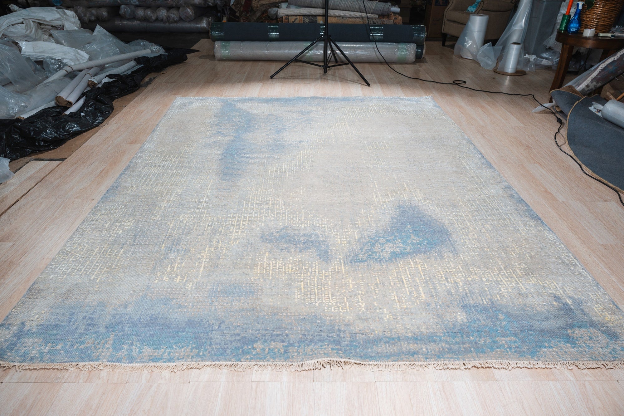 Blue Ethereal Abstract Elegance Rug