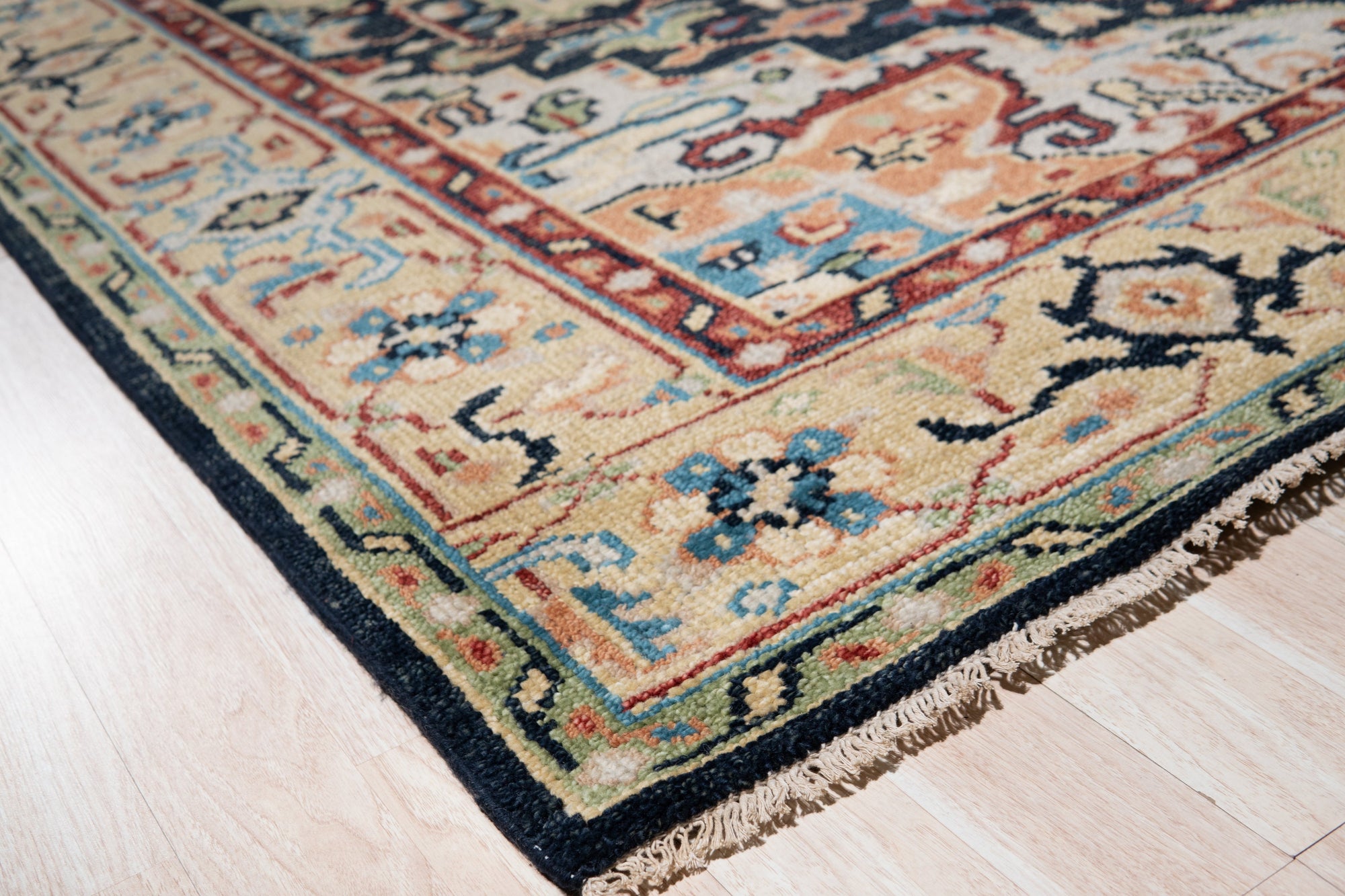 Navy Oriental Splendor Hand-Knotted Rug