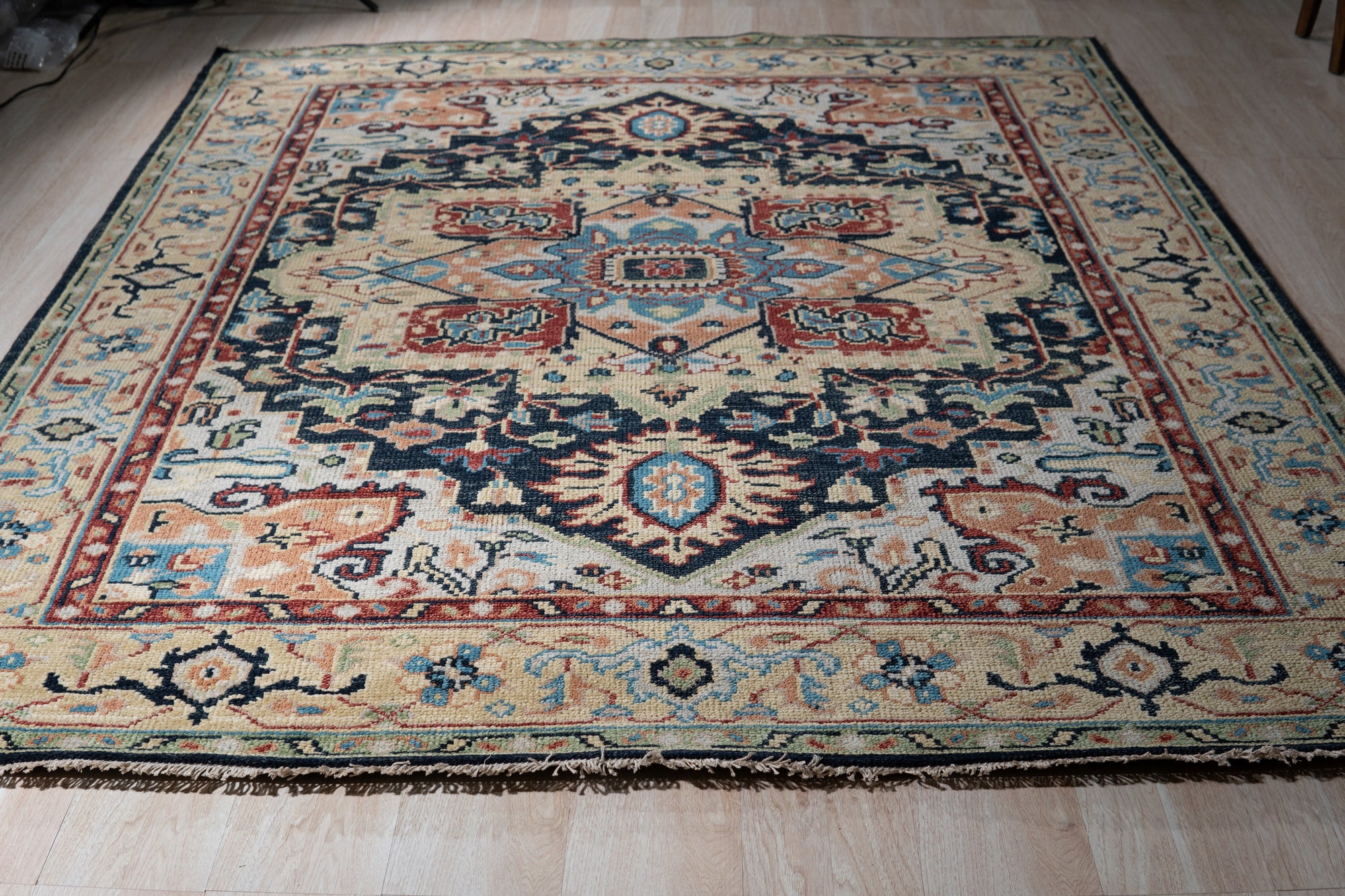 Navy Oriental Splendor Hand-Knotted Rug