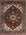 Louie Oriental Red Hand Knotted Wool Rug, showcasing its intricate, traditional design.