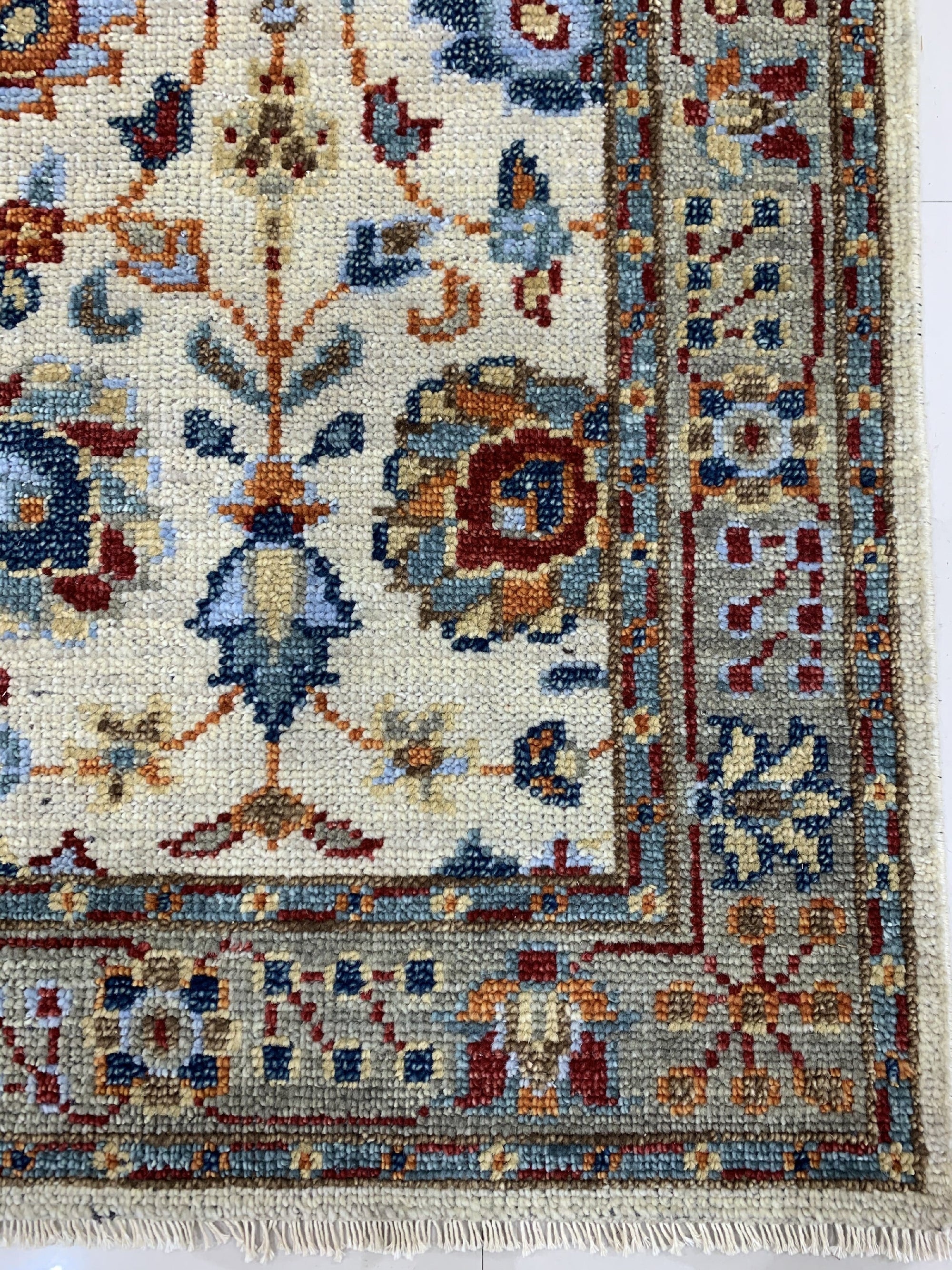 Beige &amp; Blue Oushak Rug