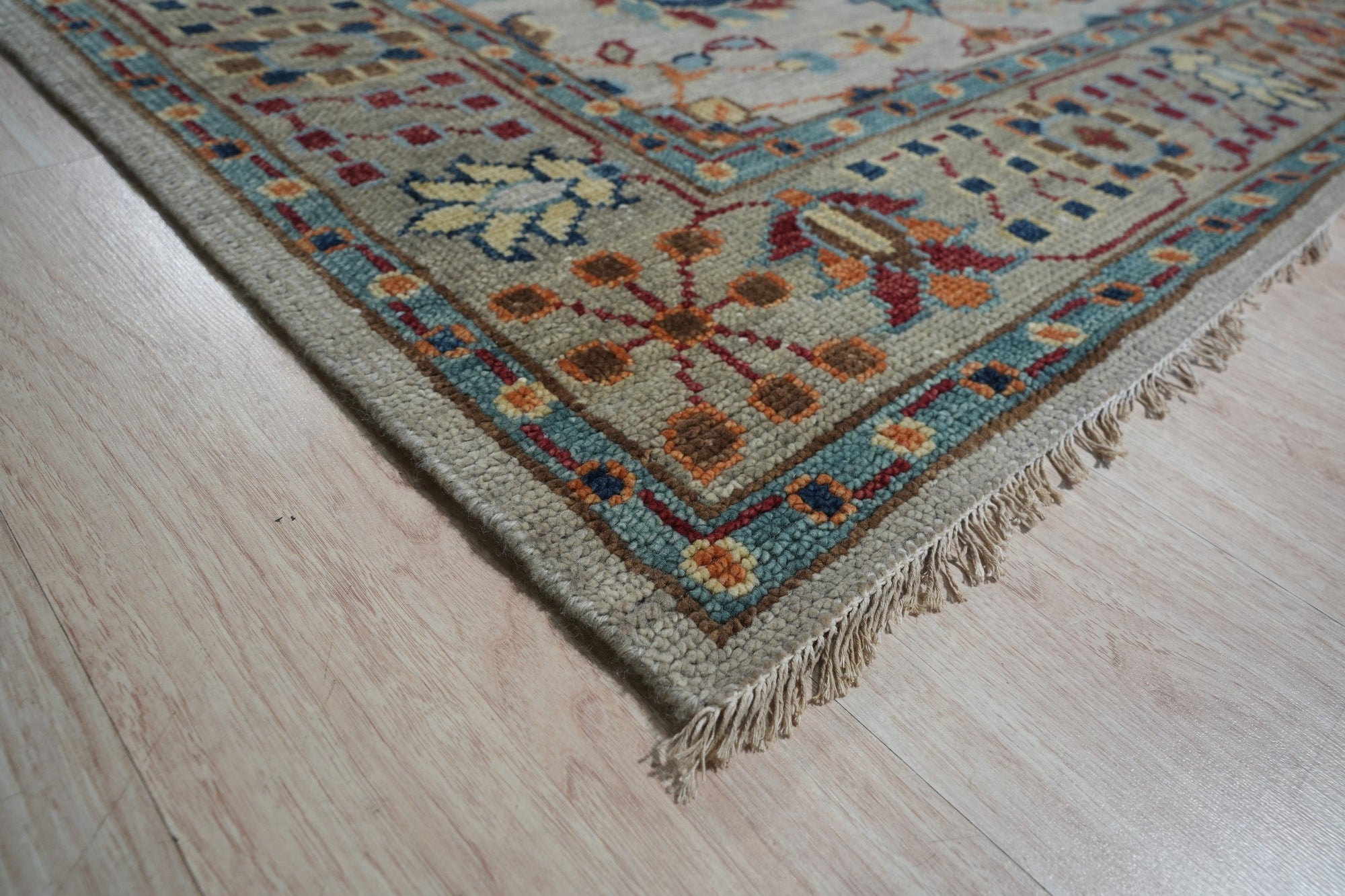 Beige &amp; Blue Oushak Rug