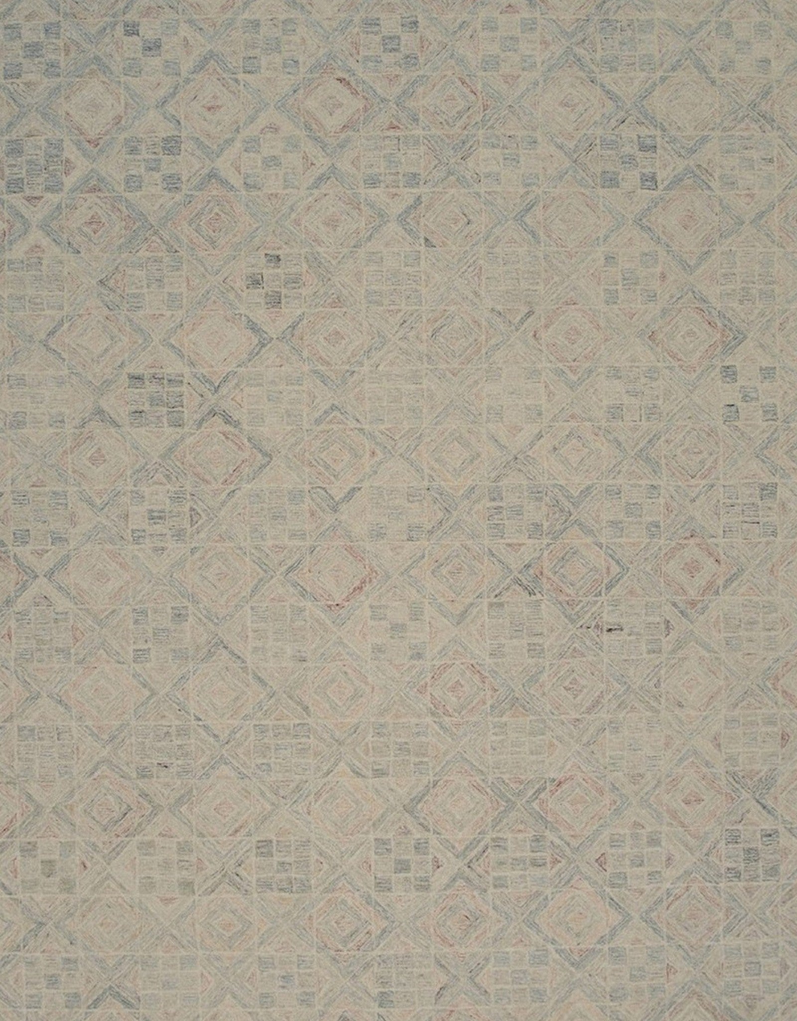 Amara Nina Multicolor Hand Tufted Wool Rug styled in a modern living room - area rug lifestyle photo