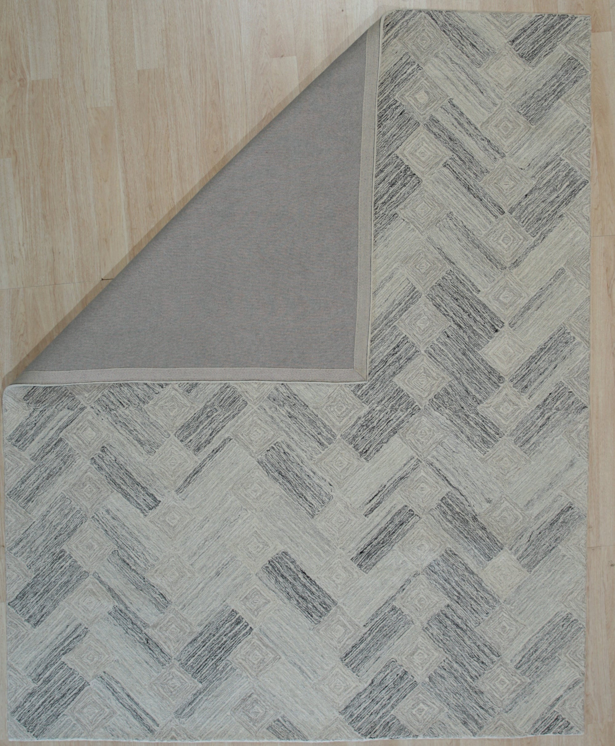 Geometric Prism Hand-Tufted Wool Rug