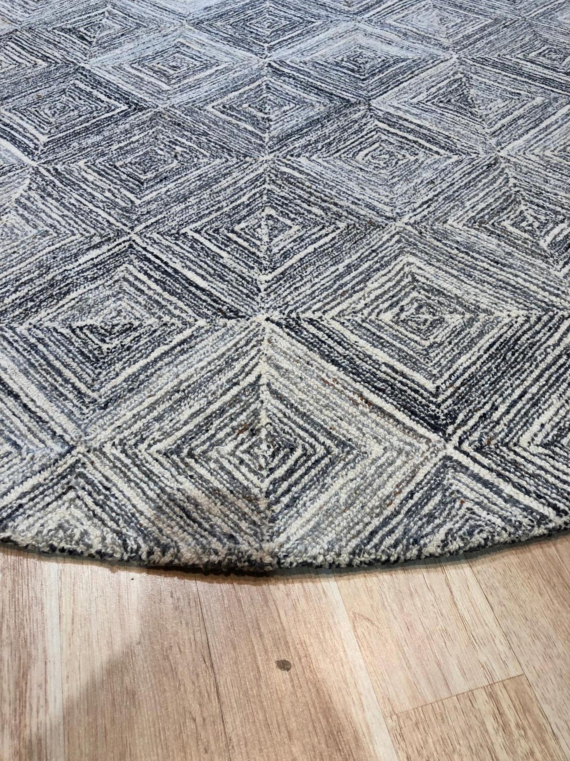 Geometric Grace Hand-Tufted Wool Rug