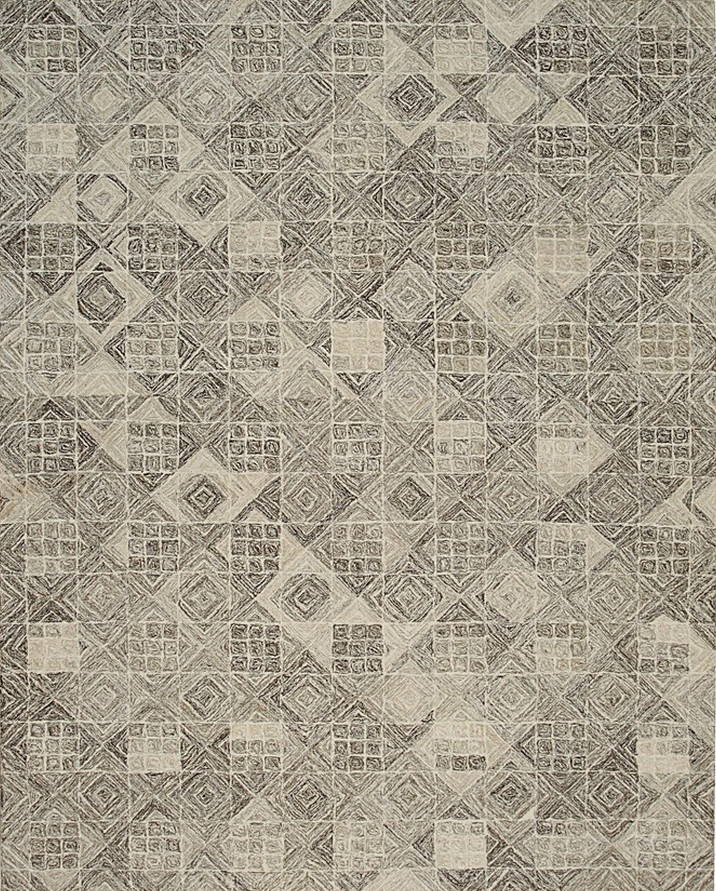 Geometric Grace Hand-Tufted Wool Rug