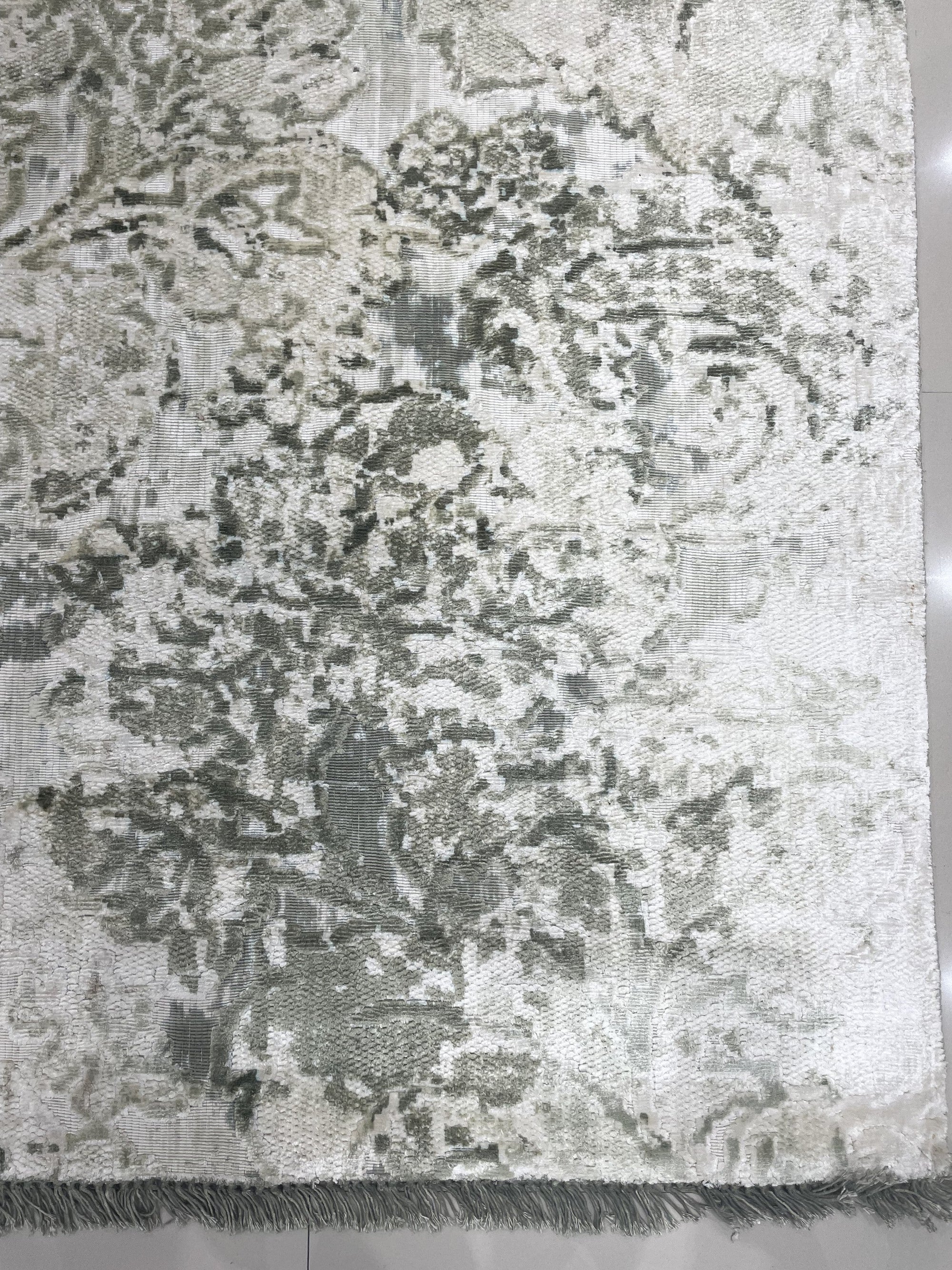 Ivory Forest Hand-Knotted Wool Rug