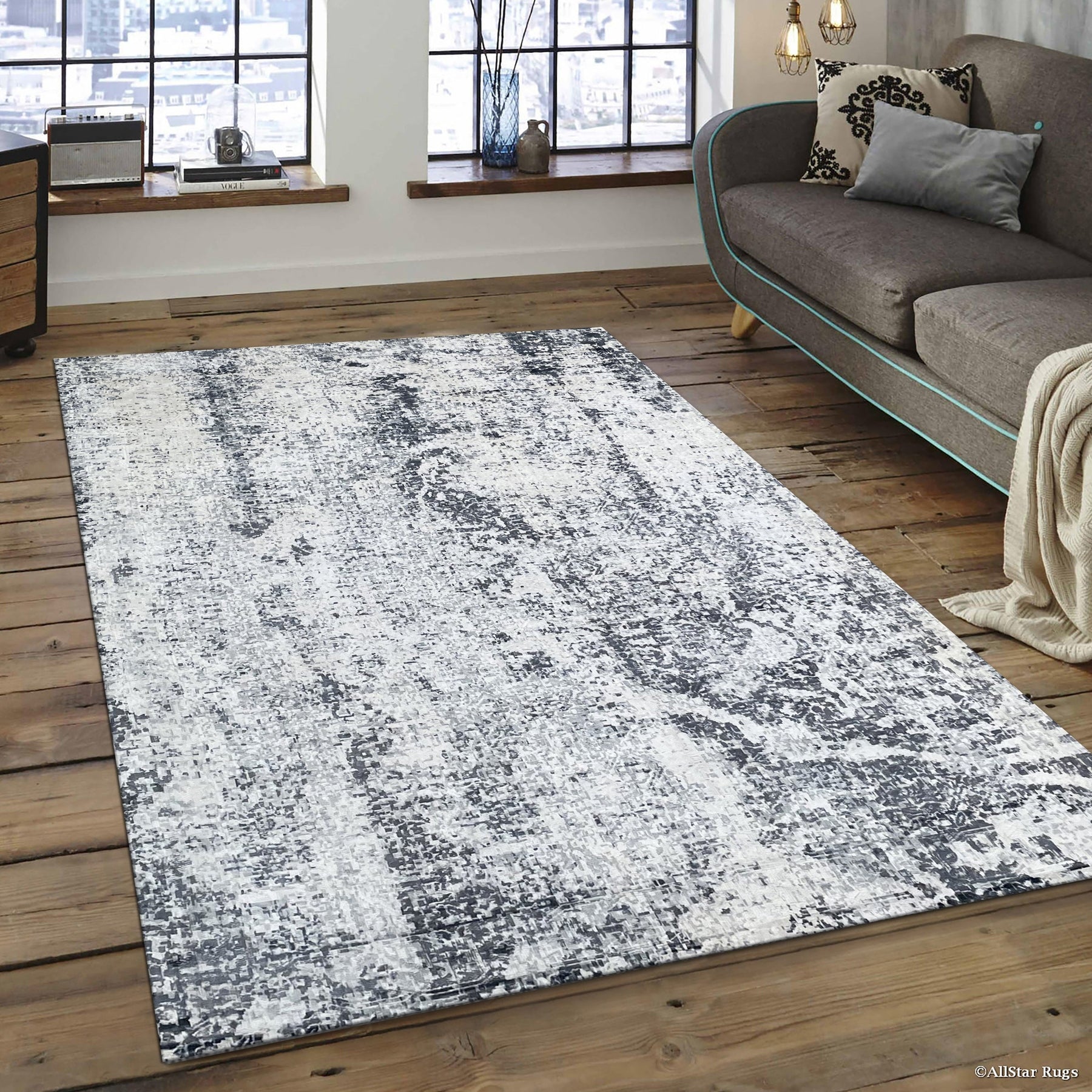 Transitional Handmade Wool Elegant Pattern Rug