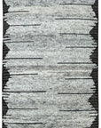 Isolated view of Amara Majestic Gray Hand Knotted Wool Rug, showcasing its design.