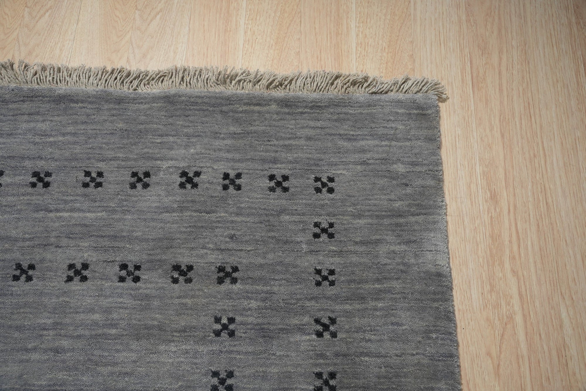 Gray Stylish Handmade Transitional Solid Lori Baft Rug