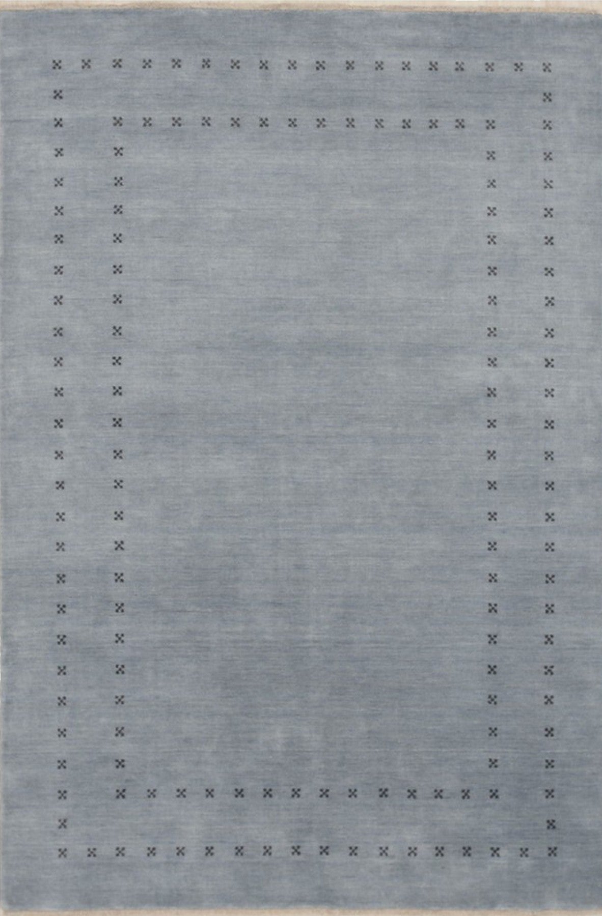 Isolated view of Jasmine Alluring Light Blue Handmade Wool Rug, showcasing its design.