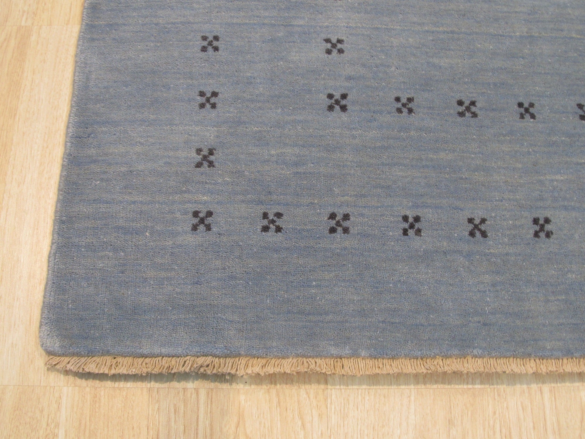 Light Blue Stylish Handmade Transitional Solid Lori Baft Rug