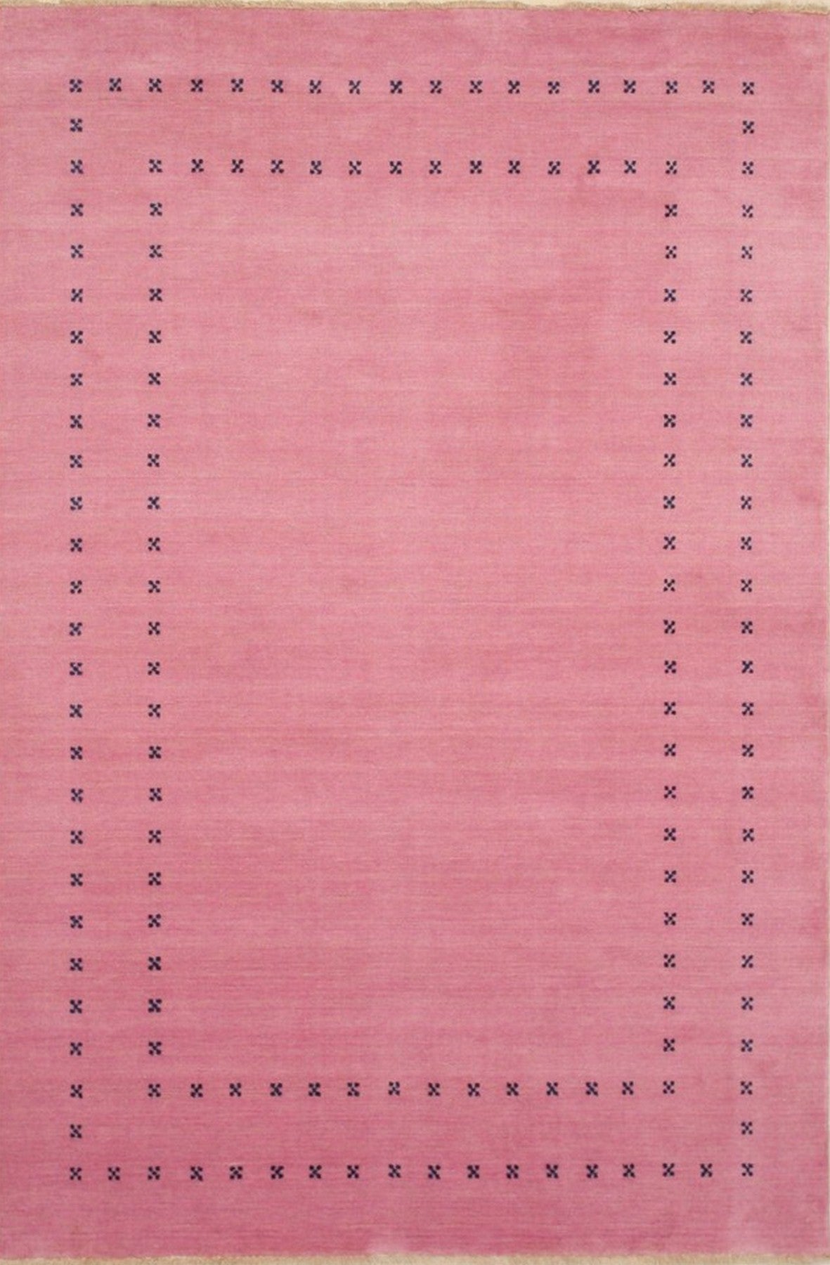 Isolated view of Jasmine Alluring Pink Handmade Wool Rug, showcasing its design.