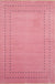 Pink Stylish Handmade Transitional Solid Lori Baft Rug