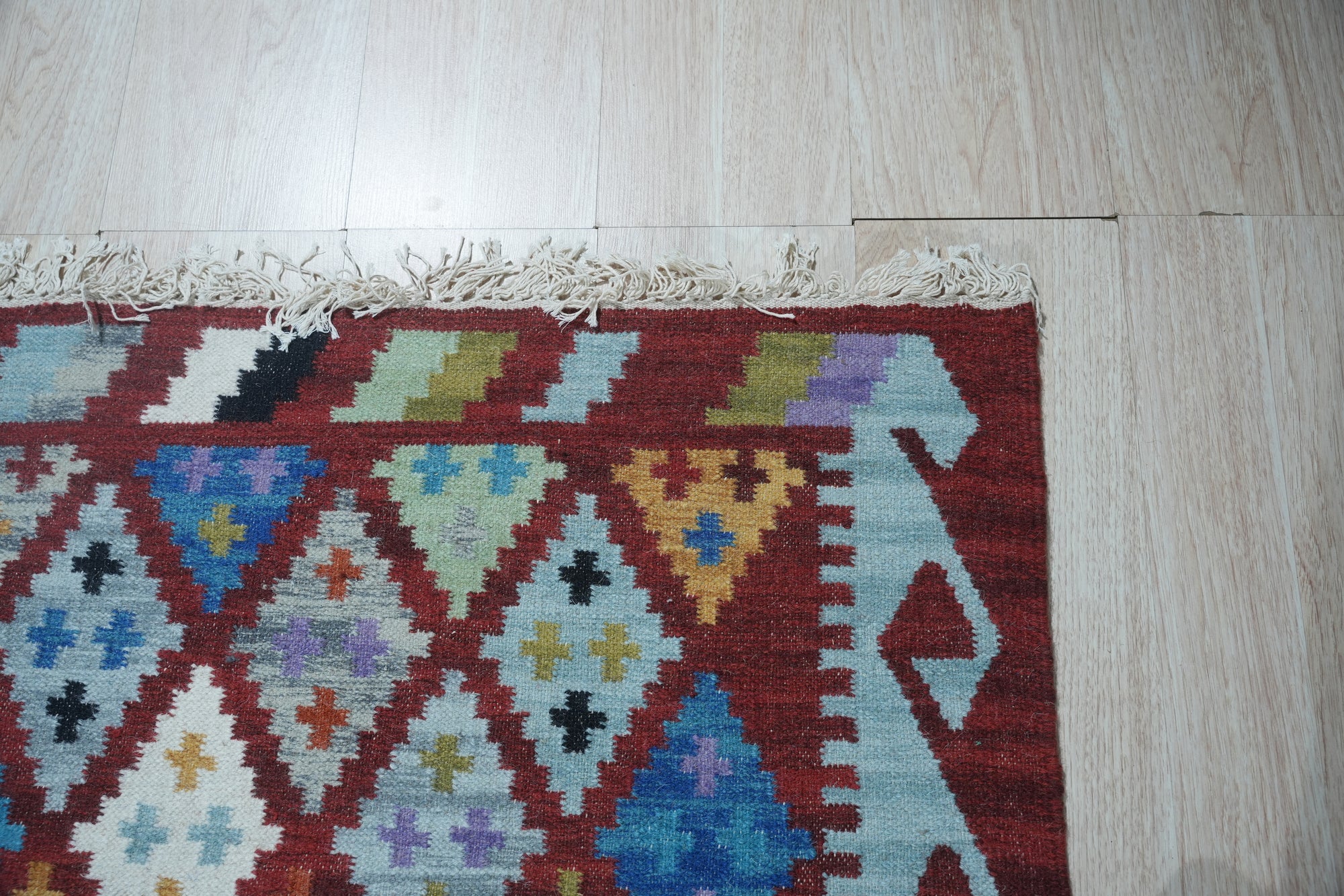 Multicolored Contemporary Geometric flat Geometric Area Rug