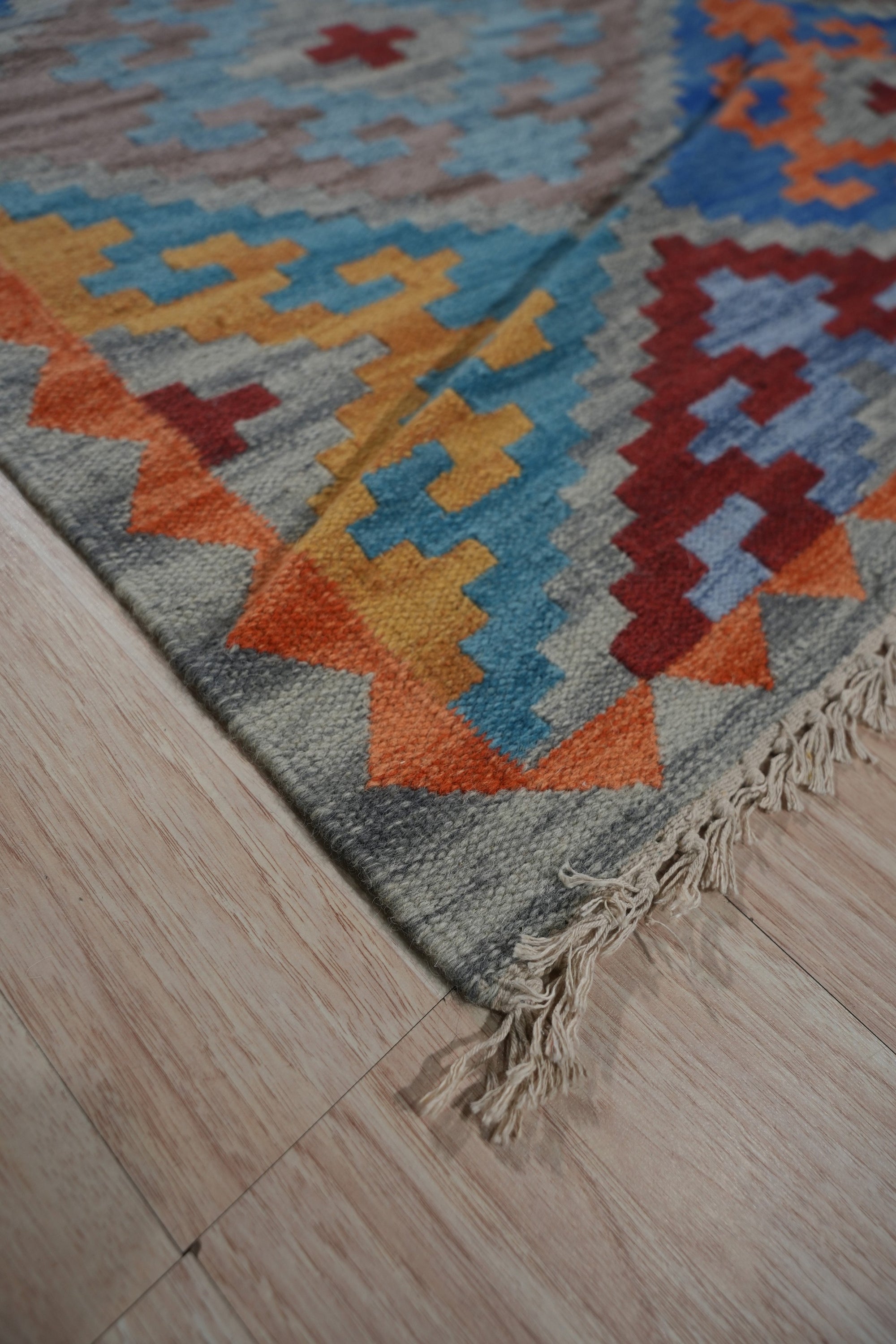 Vibrant Mosaic Handmade Wool Rug