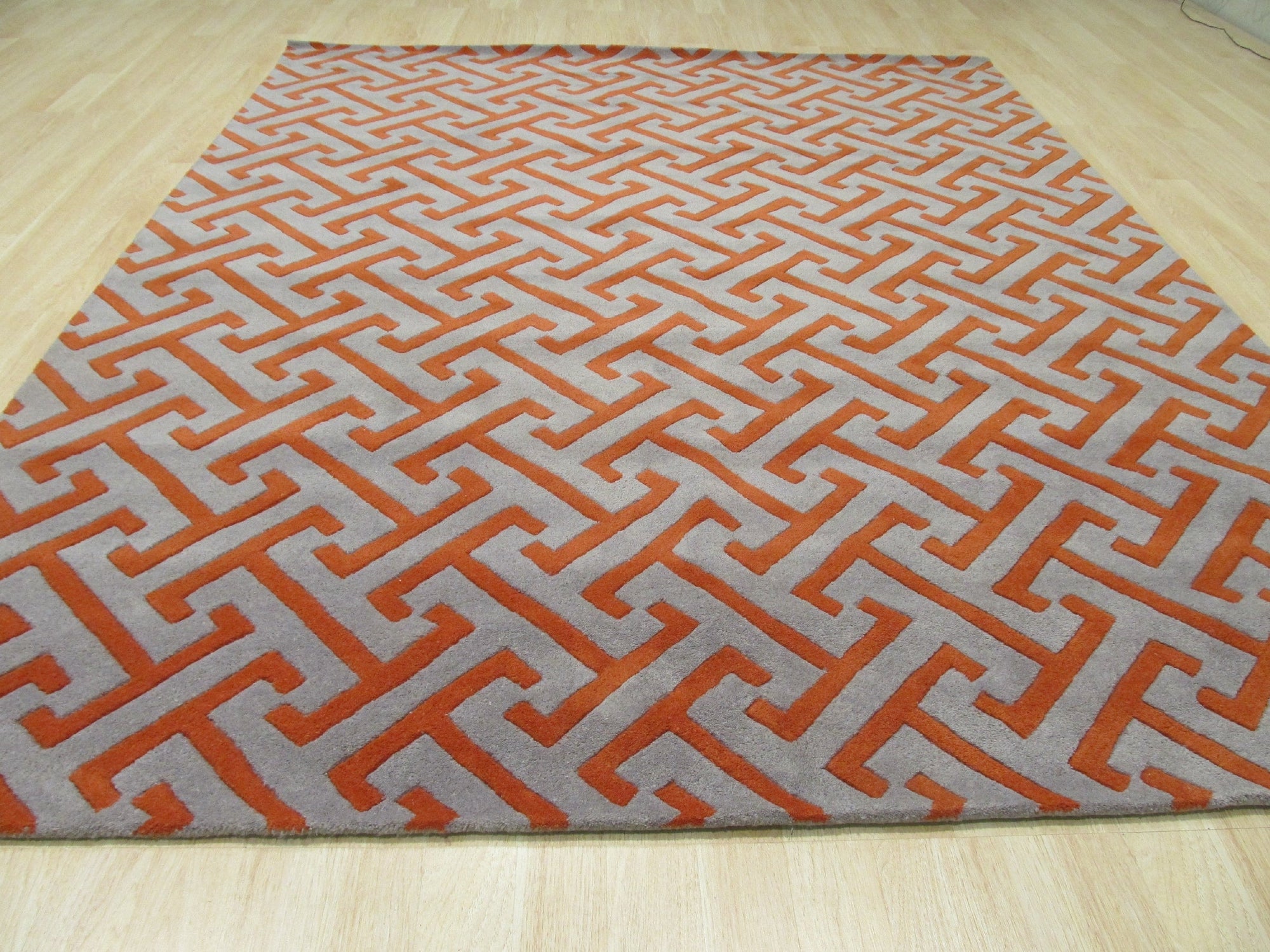 Harrison Geometric Hand-Tufted Gray Wool Rug