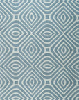 Isolated view of Rhea Stylish Blue Hand Tufted Wool Rug, showcasing its design.