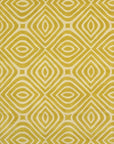 Isolated view of Ruby Trara Yellow Hand Tufted Wool Rug, showcasing its design.