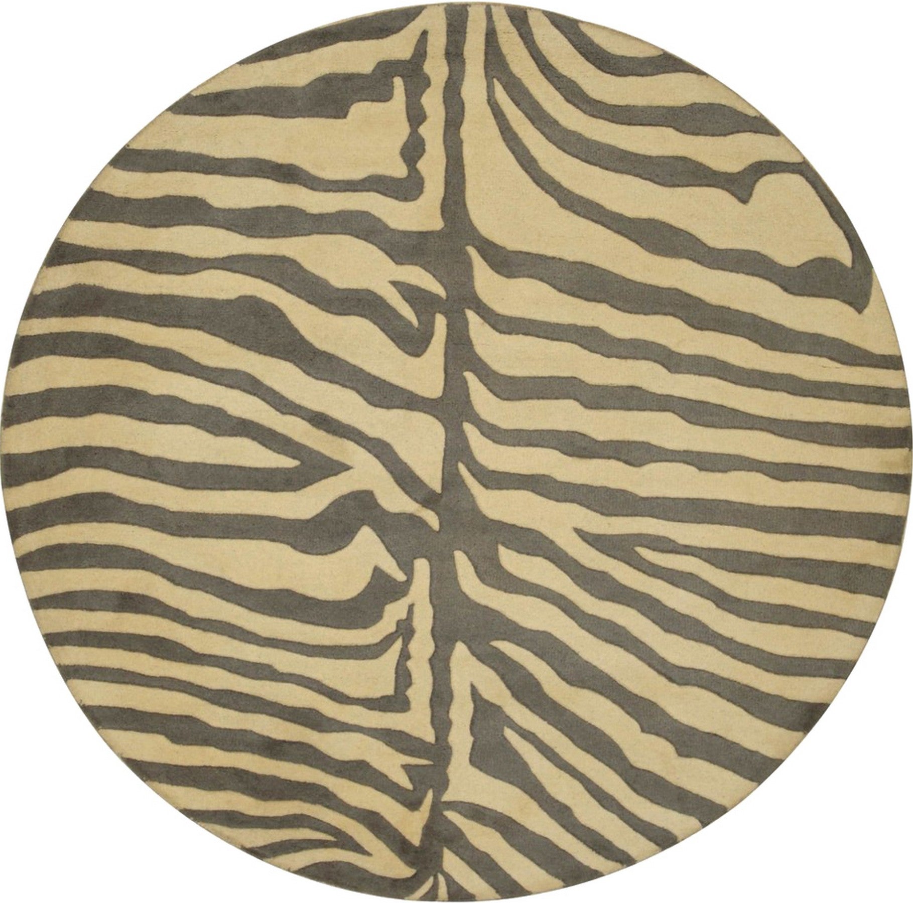 Zebra Stripe Hand-Tufted Wool Rug