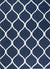 Blue Artisan Lattice Hand-Tufted Wool Rug