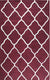 Burgundy Artisan Lattice Hand-Tufted Wool Rug