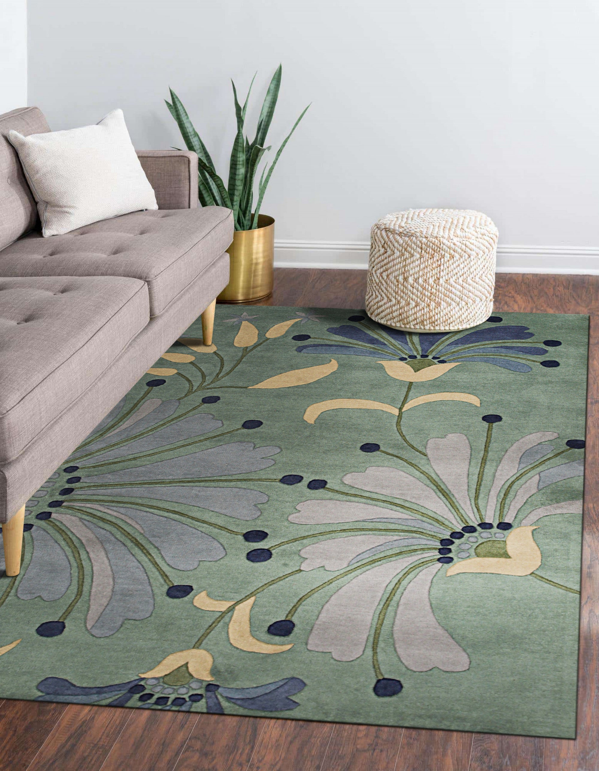 Floral Elegance Hand-Tufted Wool Rug