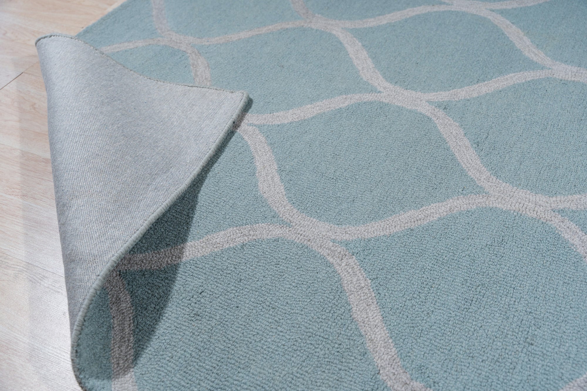 Aqua Prism Wool Rug